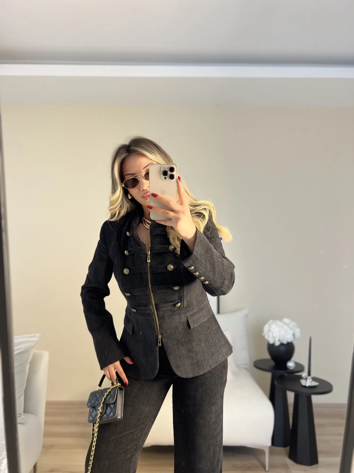 Premium ceket pantolon takım - Antrasit -siyah