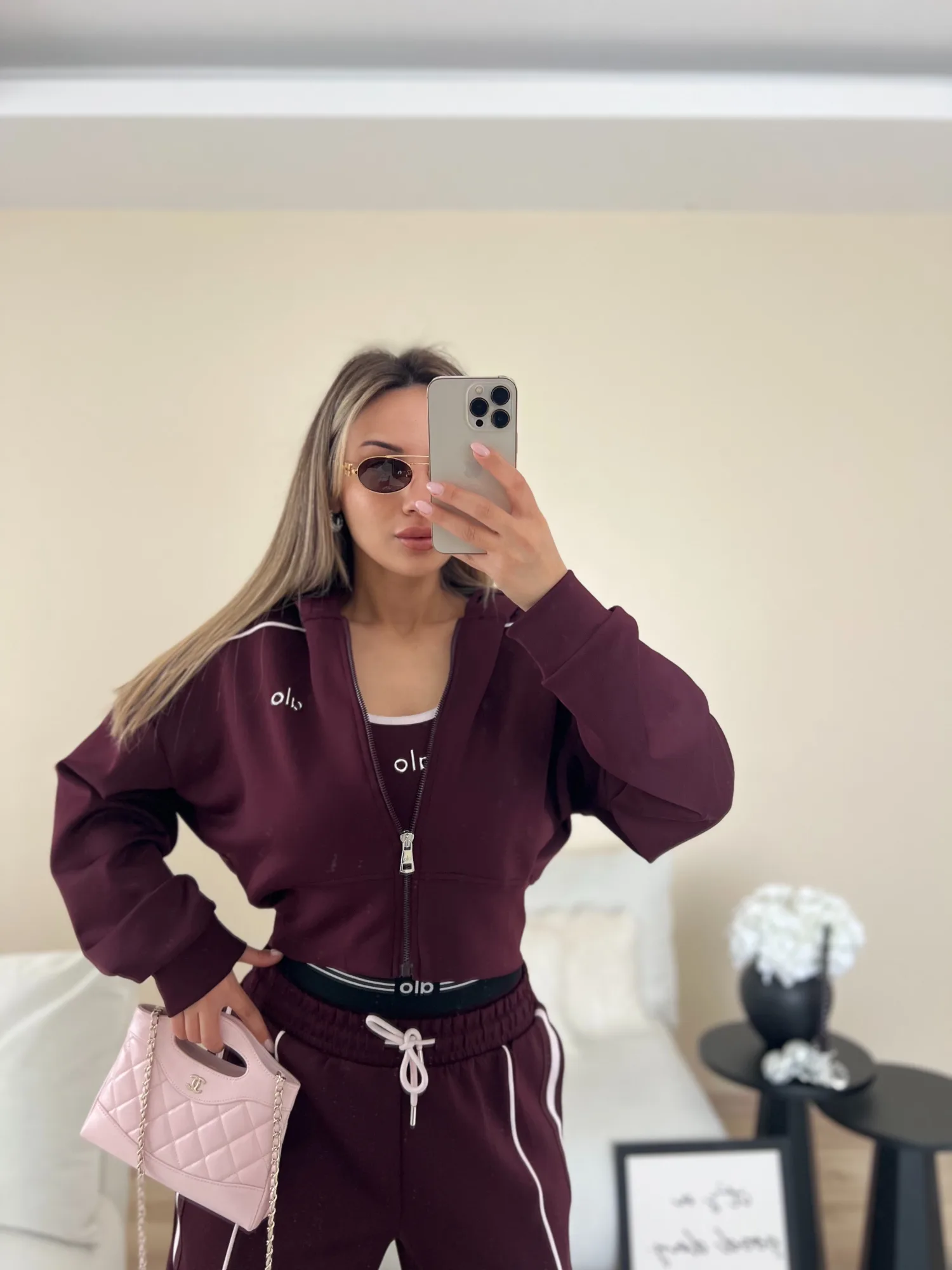 Premium Bordo Model Kabartma Baskılı 3'lü Takım 2