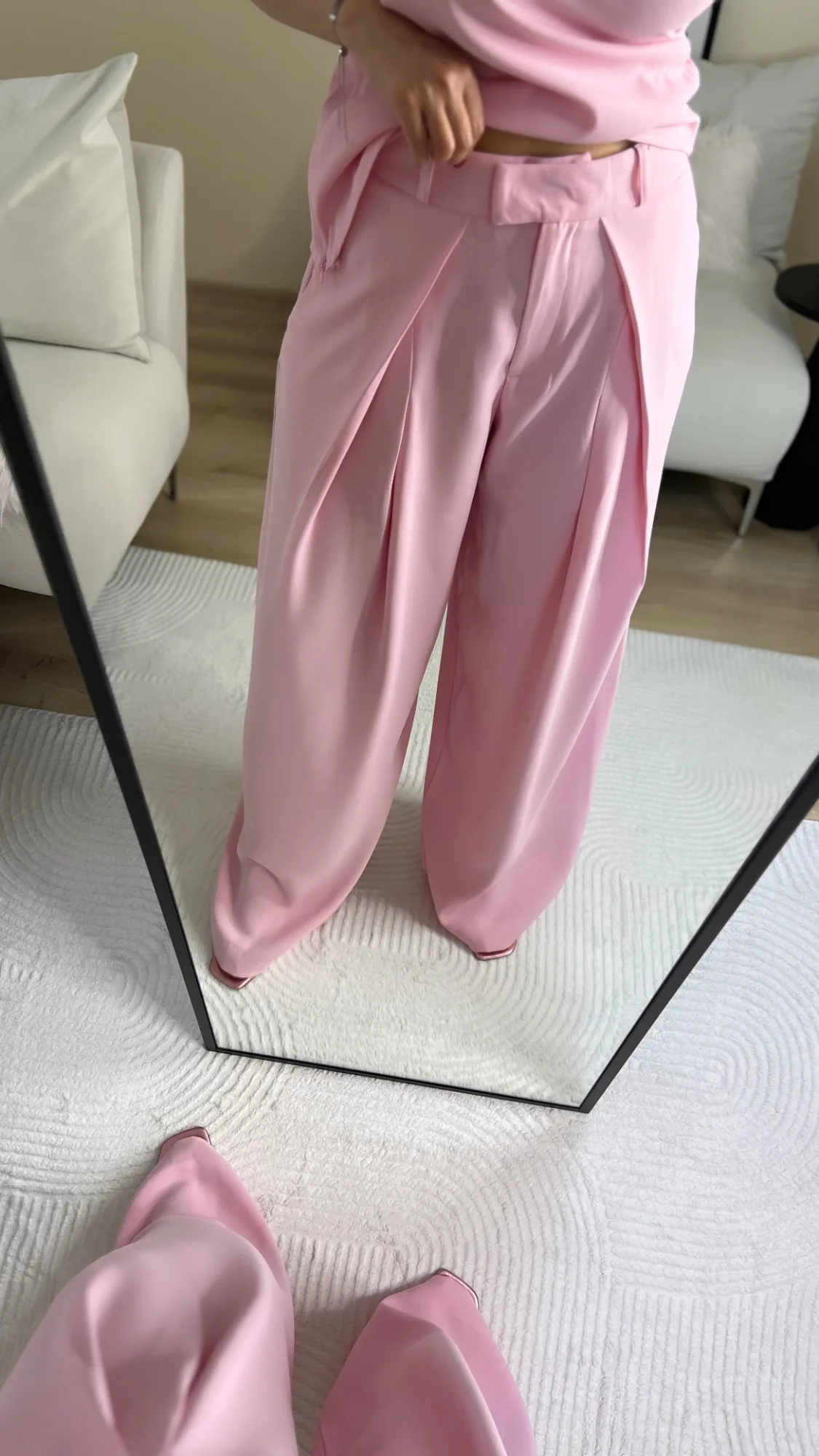 pembe pantolon bluz takım 4