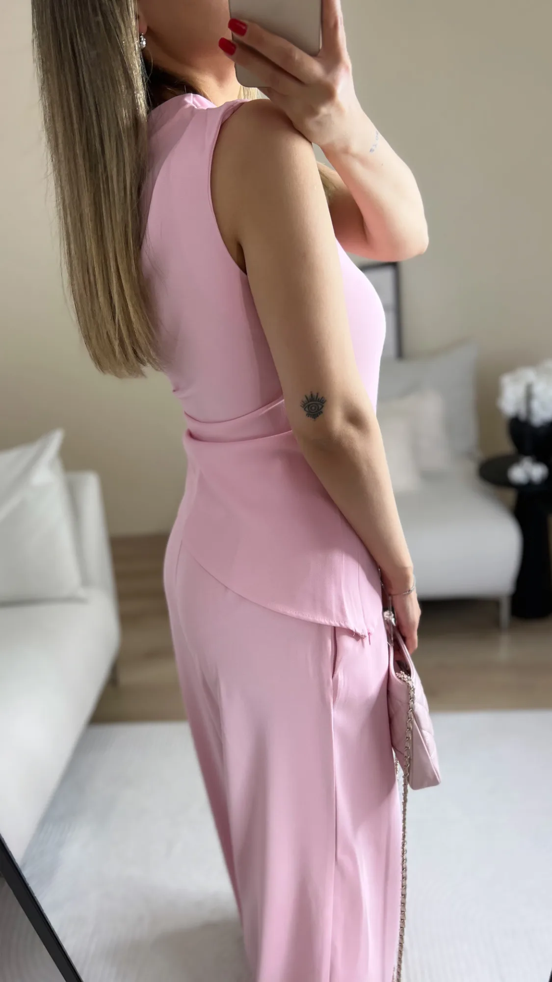pembe pantolon bluz takım 5