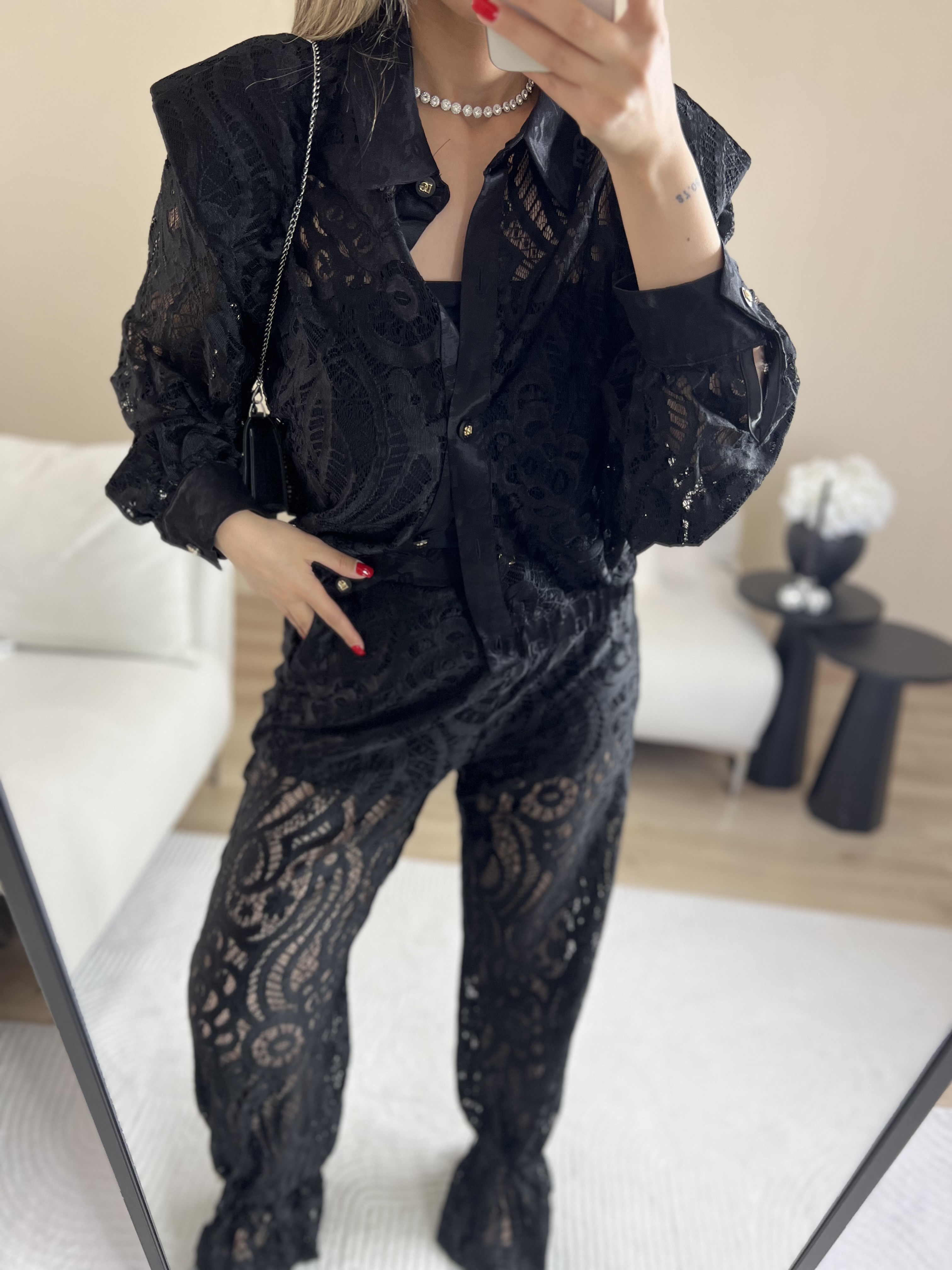 PREMIUM SIYAH DANTELLI TAKIM - SIYAH