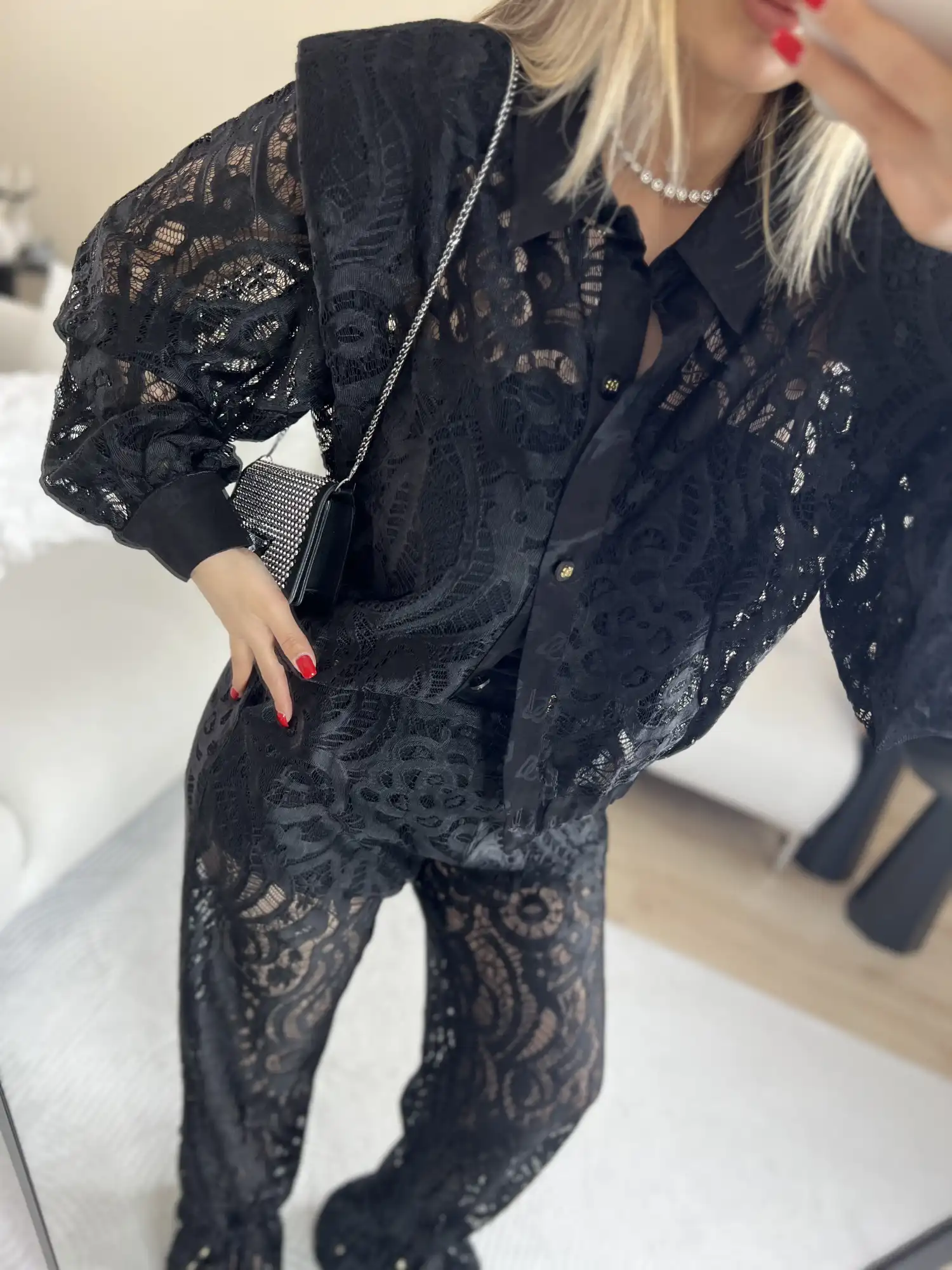 Premium Siyah dantelli takım 2