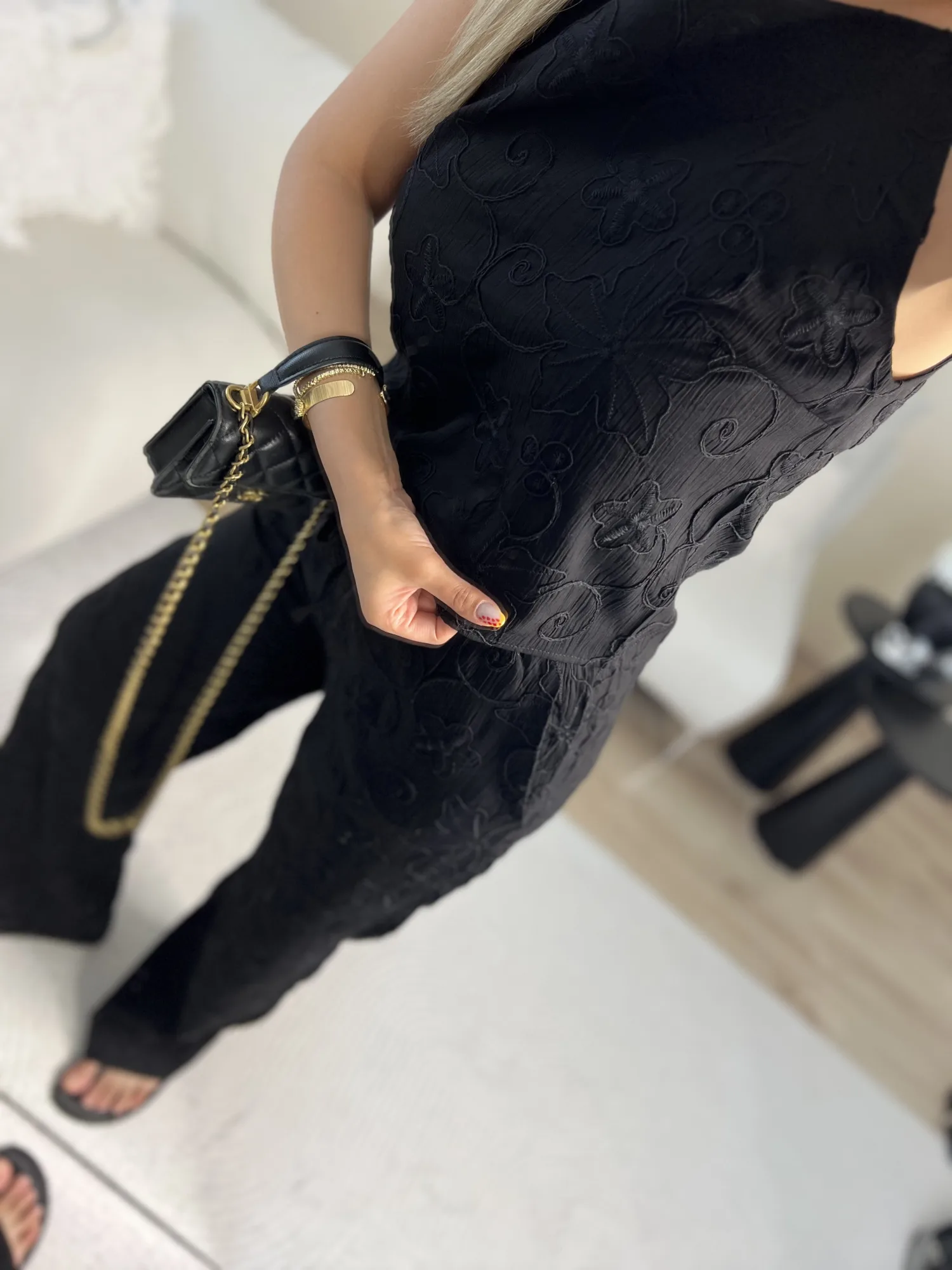 Nakışlı bluz pantolon takım 5