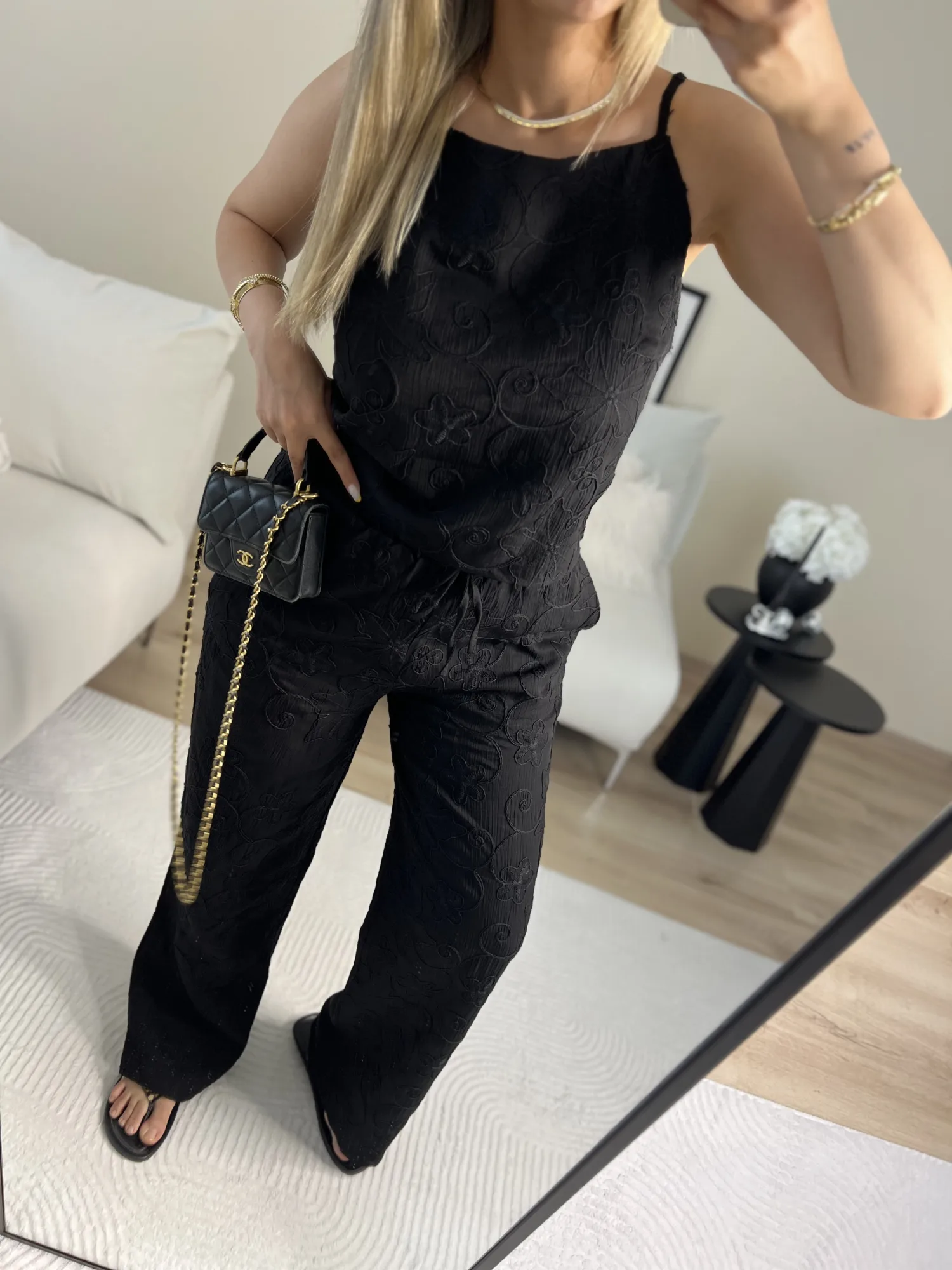 Nakışlı bluz pantolon takım 6
