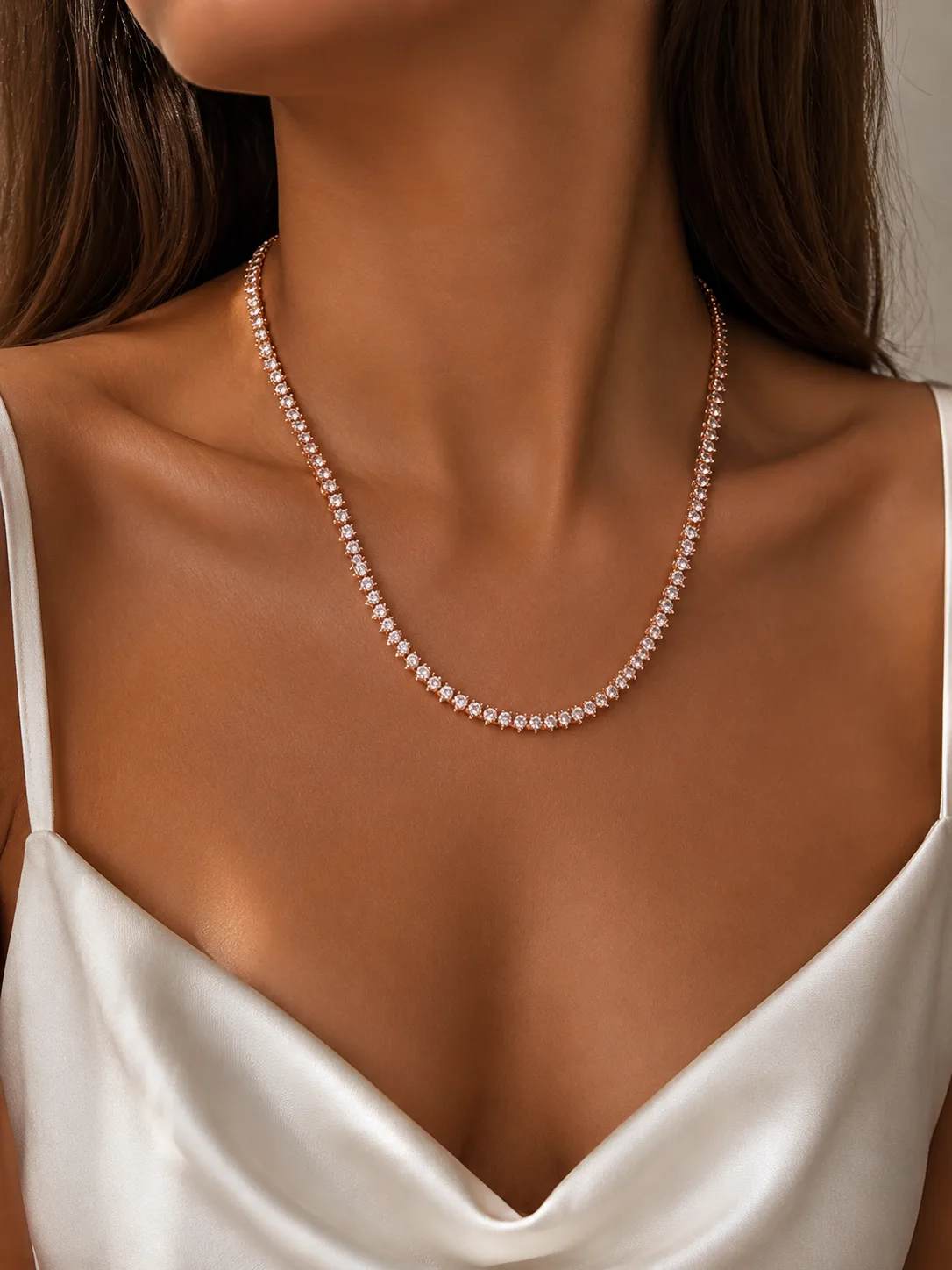 KRISTAL GOLD KOLYE - GOLD